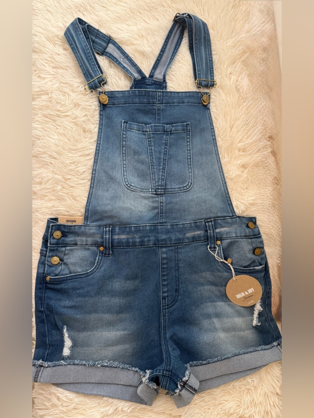 Blue Denim Short Overalls -